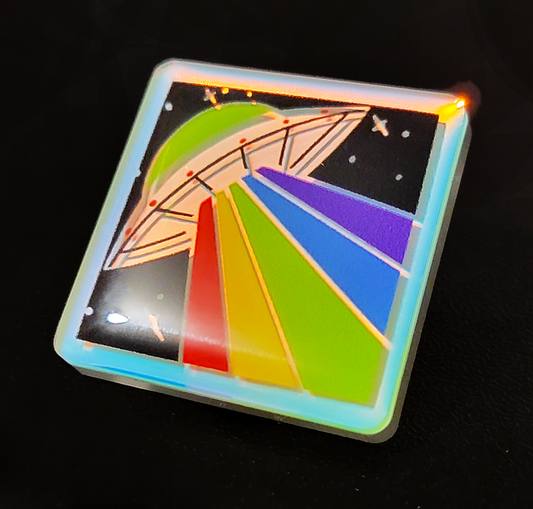 Space Gay UFO Pin
