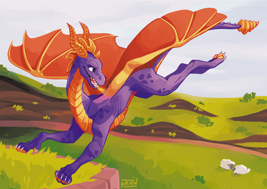 Purple Dragon Print