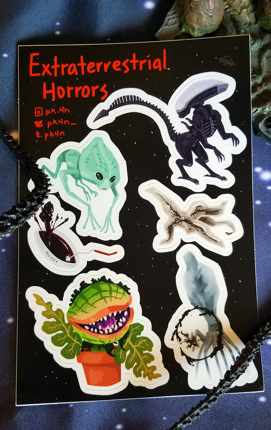 Extraterrestrial Horrors Sticker Sheet