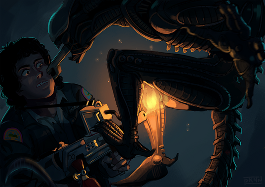 Alien - Xenomorph vs. Ripley Print