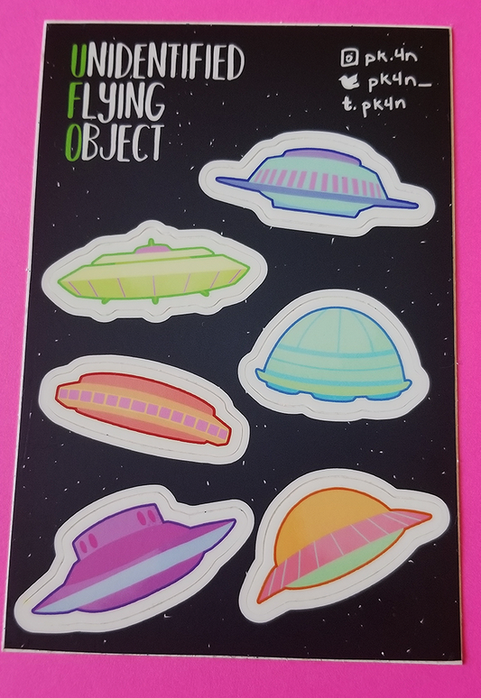 UFO Stickers Sheet