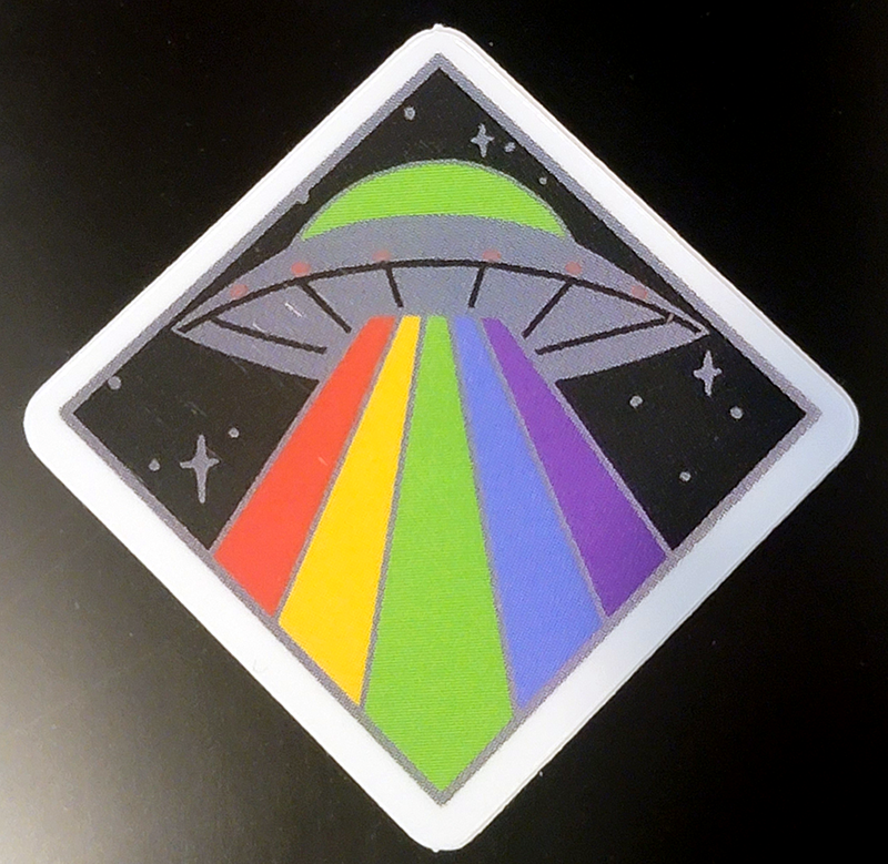 Space Gay UFO Sticker