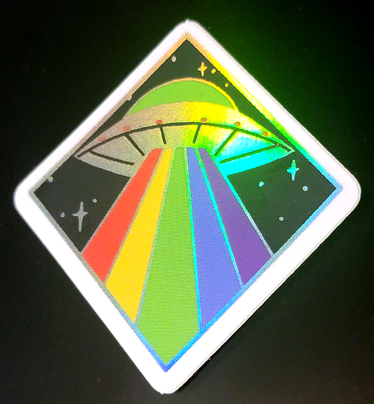 Space Gay UFO Sticker